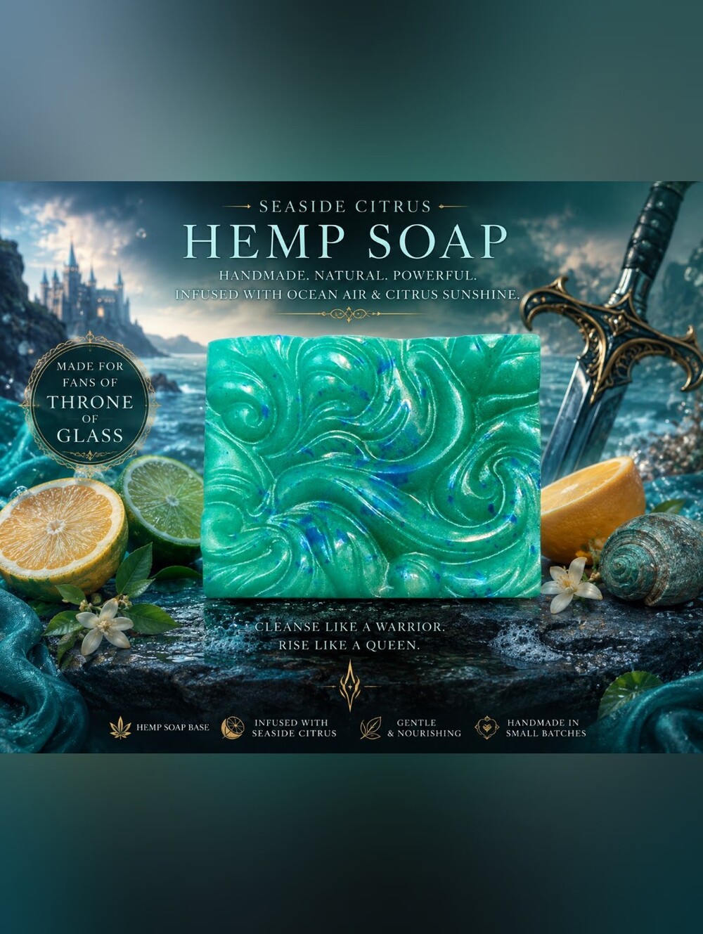 Throne Of Glass Chapter 38 Handmade Soap with TOG sticker